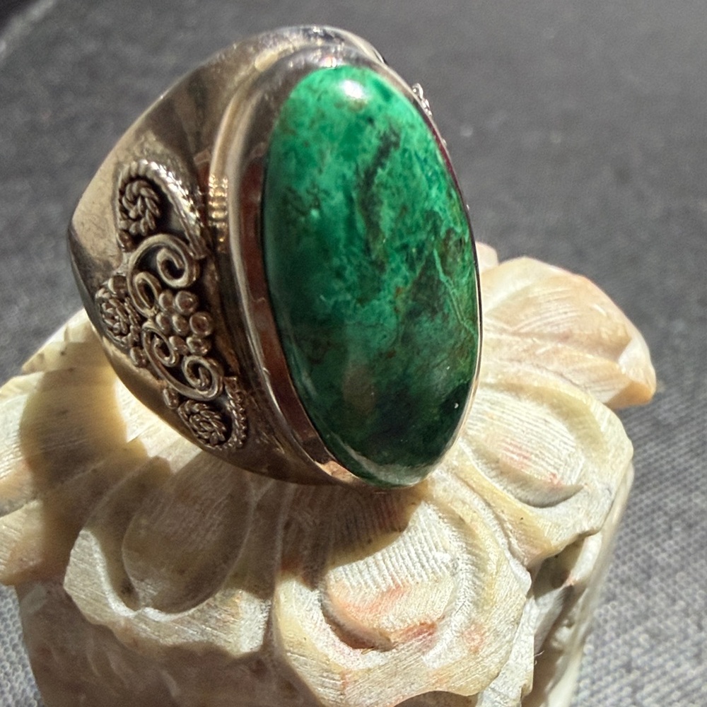 Doug Paulus Sterling Eliote Turquoise Ring Size 7  (2)